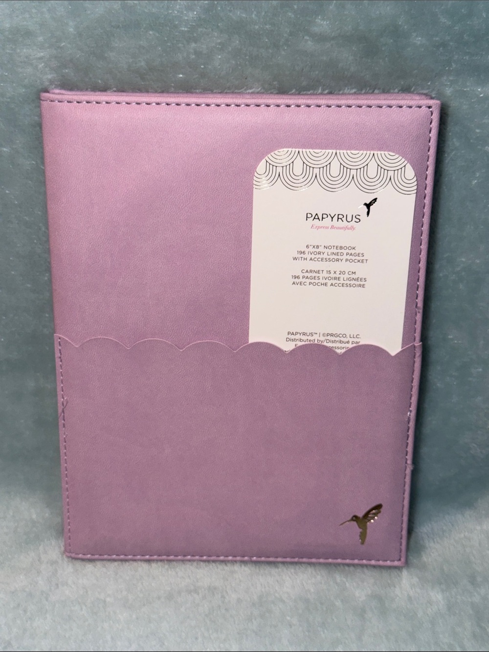 Papyrus Lavender Faux Leather 6”x8” Notebook